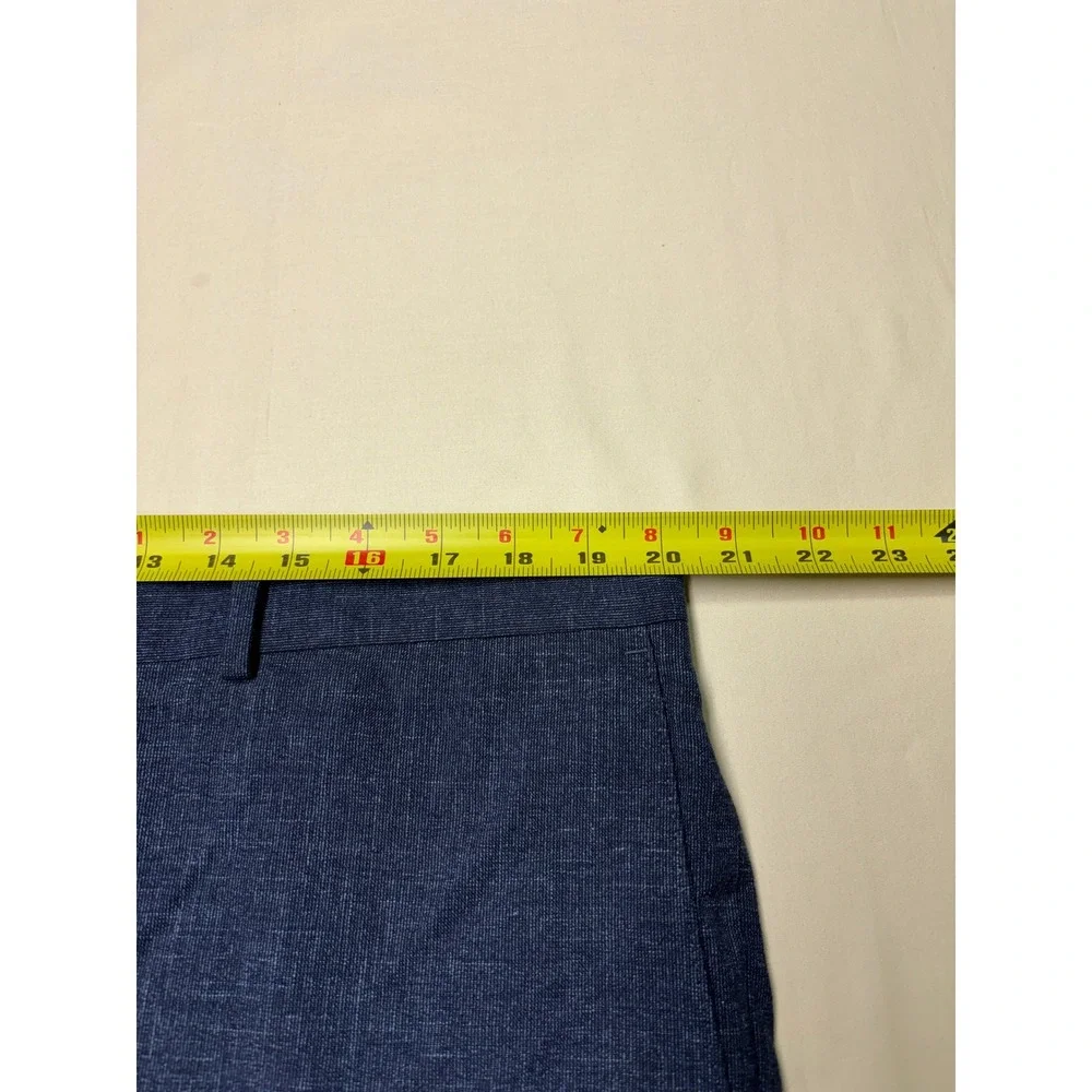 Banana Republic Mens Tailored Slim Fit Blue Textured Dress Pants 38x32 Stretch
